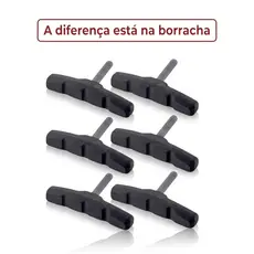 Kit 3 Par Pares De Sapata Pino 70mm Freio V-brake Bicicleta Porta Patim