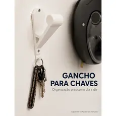 Suporte de Parede para Capacete Moto com Gancho para Chaves e Jaqueta - Kit 1 a 5 Organizador Sem Furar