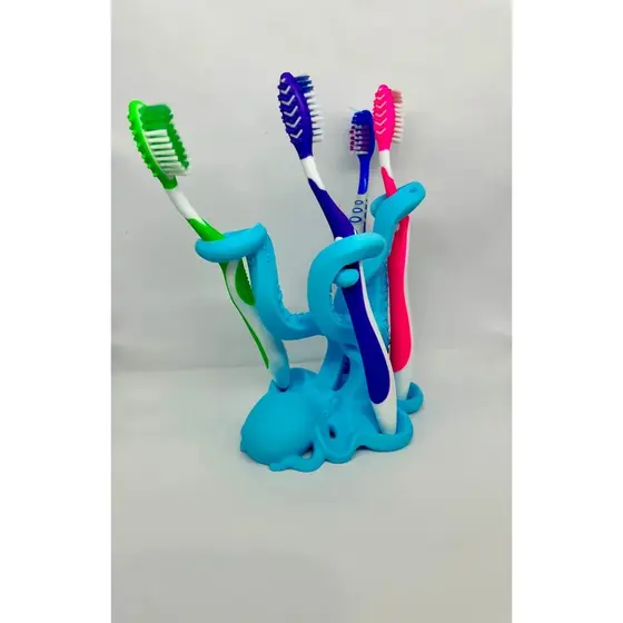 Porta Escova de Dente Infantil Polvo - Suporte Divertido para Escova de Dente Criança Banheiro Enfeite