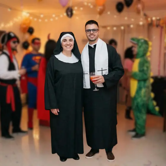 Fantasia Roupa A Freira Adulto Fantasia Roupa Padre Adulto Entrega Ultra Rapido
