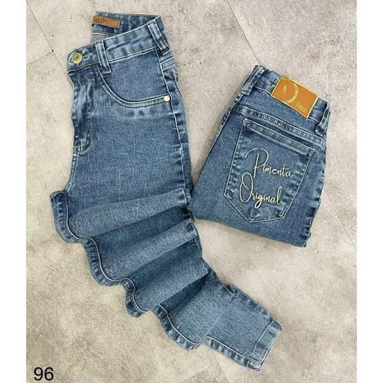 Calça Jeans Feminina Sal E Pimenta Skinny Linda Rasgada Envio Rapido