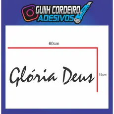 Adesivo Glória a Deus Para-brisa Caminhão, Carro