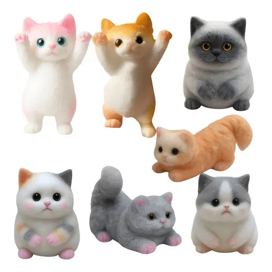 Squishy Gatinho Anti Stress Taba Macio Aperta Volta Fidget Toy Kawaii Gato Brinquedo Sensorial Esqui