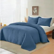 Cobre Leito Colcha Genebra Mônaco Percal 400 Fios Toque de Pluma Premium 3 Peças