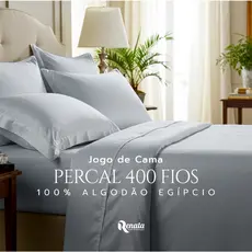 Jogo de Cama Percal 400 Fios 100% Algodão Egípcio