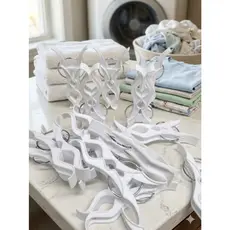 36 Unidades Prendedores/Pregadores de Roupas 5 em 1 Reforçados para Varais de Varetas Grossas, Plástico Super Resistente