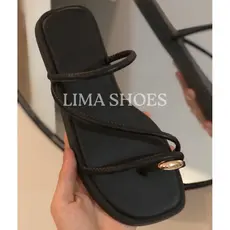 Papete Feminina Birken Flat Confortável Leve Tendência 2026 com enfeite no dedo