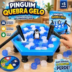 Jogo Pinguim Quebra Gelo Numa Fria Brinquedo Infantil Jogo de Mesa Educativo Diversão em Família Presente Crianças