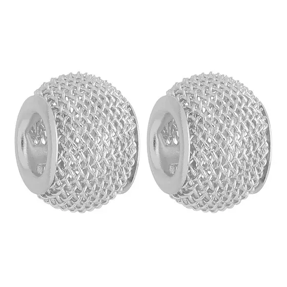 Kit 2 Berloques Separadores  Murano Telinha Banhado a Prata 925