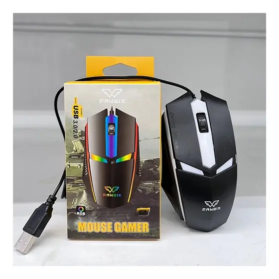 Mouse Com Fio FW-M1 FW-M2 Led RGB , Fanwix