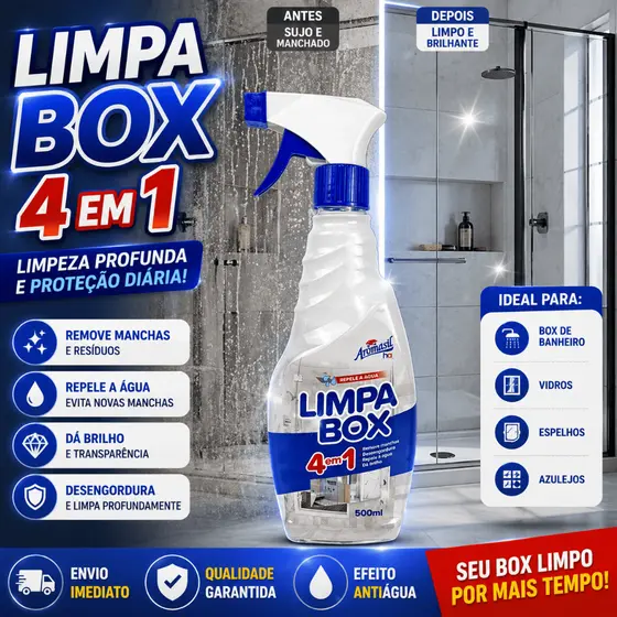 Spray Limpa vidros Box banheiro cristalizador 500ml Aromasil