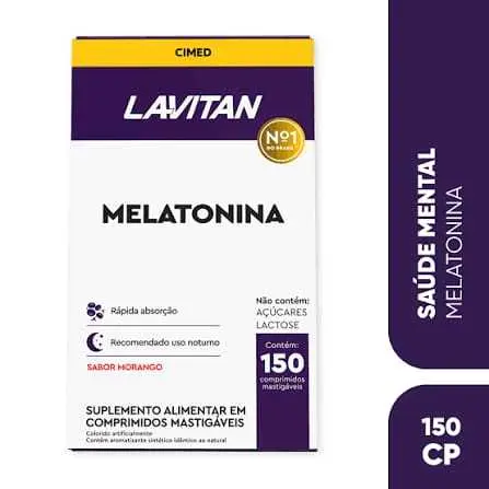 Lavitan Melatonina Sabor Morango /maracuja 150 comprimidos Cimed