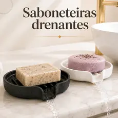 Kit Saboneteiras Lavabo Com Escoamento Rápido Evita Lodo Conserva