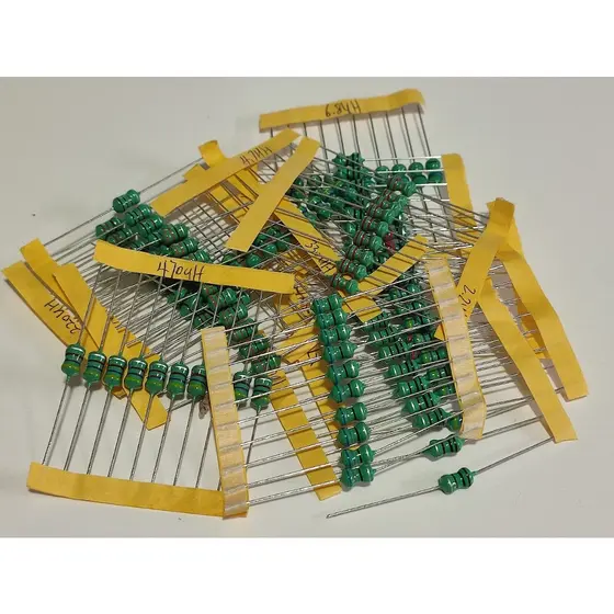 Indutor de 1 Watt - diversos valores de 2,2 uH a 1 mH - pacote com 3 peças iguais