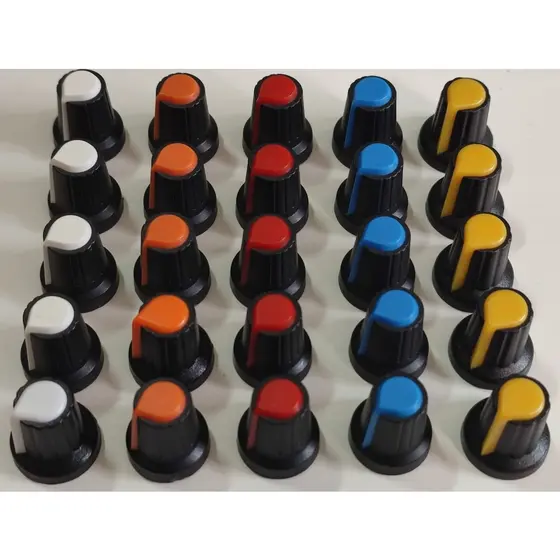 Kit´s de botões coloridos Knobs para reposição de mesas de som - ótima qualidade
