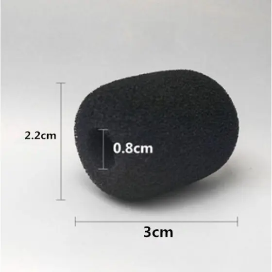 Espuma de microfone para proteção anti-puff - especial para lapela, gooseneck e handset - excelente qualidade - Kit com 3