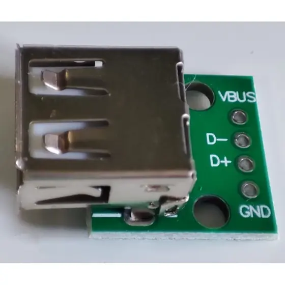 Conector fêmea USB 2.0 para projetos, testes, manutenção e desenvolvimento de interfaces USB - lote com 2 peças