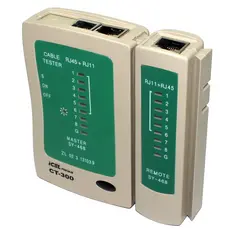Testador de Cabos RJ45 e RJ11 - ICEL