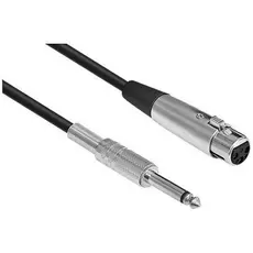 Cabo Microfone E Violão Mono XLR desbalanceado / P10 5 Metros