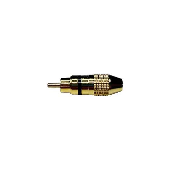 RCA macho black gold conector - AMPHENOL - Original