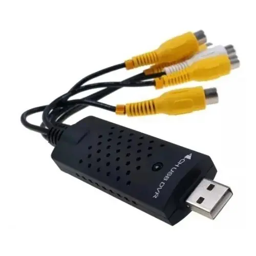 Placa de captura USB audio e vídeo 4 canais DVR câmeras