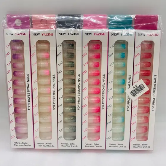 Kit 144/288 de unhas BAILARINA postica adesivo postiças Para Festa / Clube / Presente/casamento