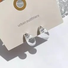 Z.W BIJUX - Brincos personalizados em formato de gota d'água transparente