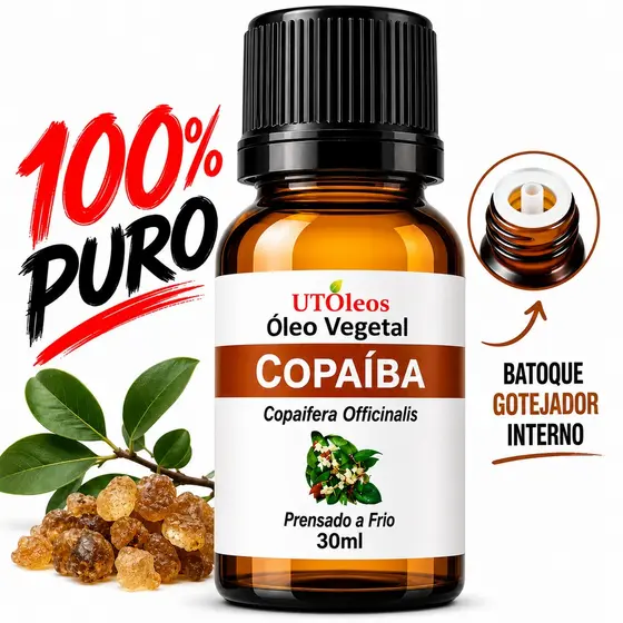 Óleo Vegetal De Copaíba 30ML 100% Natural Puro