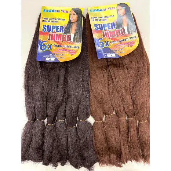 Cabelo Jumbo 6X 400G Pacotão Para Tranças Super Jumbo Box braid - FASHION YOU