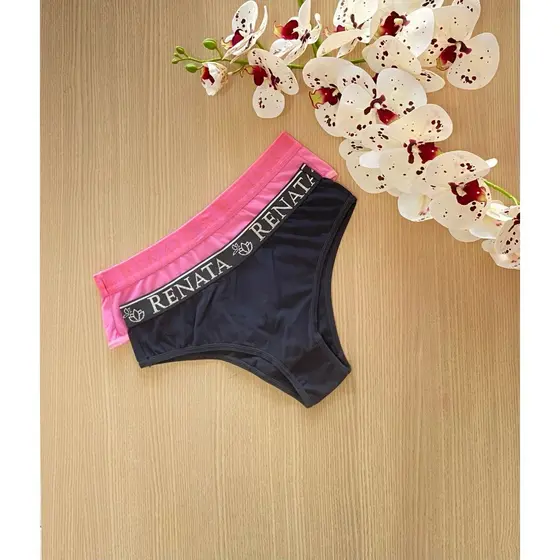 Kit 3 Calcinha de Algodao com Cós