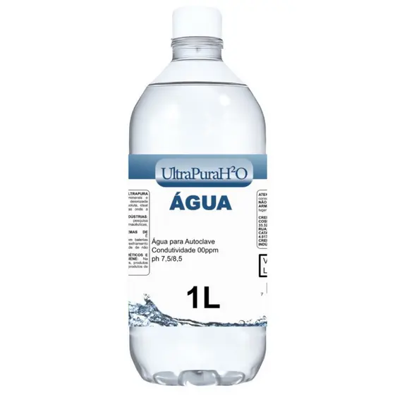 Água desmineralizada 1l | Ultra PuraH2O