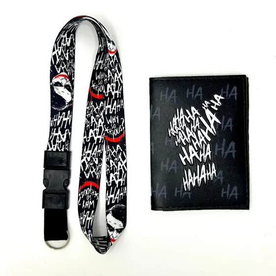 Kit 3: 1 Chaveiro Cordão Para Chaves e Crachás + 1 Carteira Personalizada de Diversos Modelos