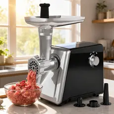 Moedor de Carne Elétrico 2000W Picador Processador Linguiça e Kibe 110V / 220V