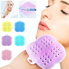 Esponja de Silicone Para Banho Adultos e Crianças Shampoo Sabonete Cerdas Macias