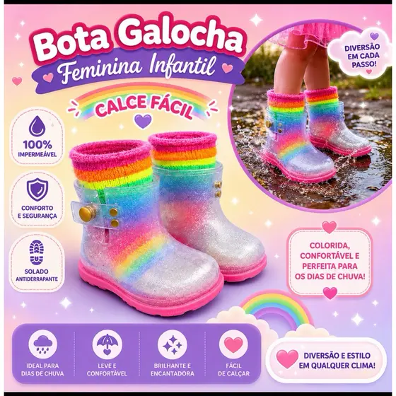 Bota bebe 1 ano Menina Bota bebe feminina Infantil Bota Bebe Texana ante derrapante prova dágua