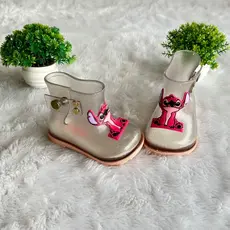 Bota Galocha Bebê personagens desenho Feminina Infantil Botinha Leve Macia e Confortável Impermeável