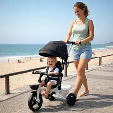 👼🏼Carrinho de Bebê com Empurrador Removivel  Triciculo Infantil Confort, Carrinho de Passeio