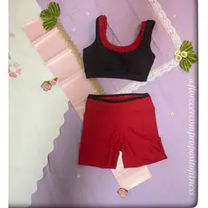Conjunto Academia Feminino Short E Top Com Bojoremovível  Roupa De Treino Fitness tam G