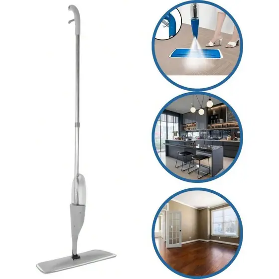 Mop Spray Com Reservatório Integrado Rodo 111 Mop Limpa Chão Esfregão Limpeza Profunda Agilidade No Dia a Dia