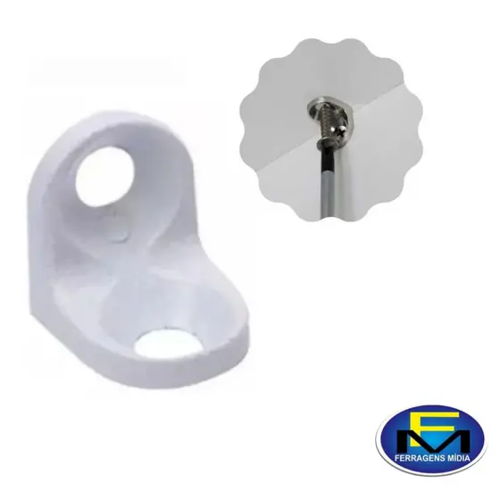 Kit 30 Suporte Cantoneira com 60  Parafuso 40x16 para montagens de Móveis