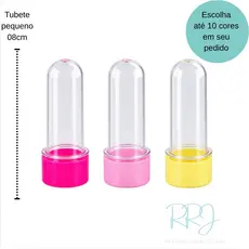 30 uni Tubete 08cm para lembrancinhas, festas, tubetes para personalizar, tubete pequeno e aniversário, tubo de ensaio