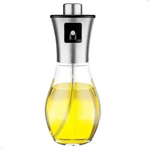 Galheteiro Spray Pulverizador Azeite Prata Aço Inox 200ml