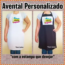 Avental Personalizado com Logo Profissional para Cozinha, Restaurante, Hamburgueria, Bar, Padaria, Café e Eventos