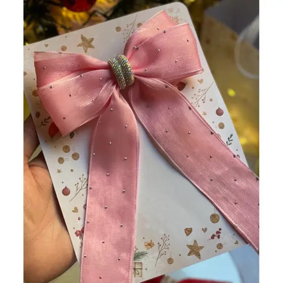 Laço Grande com Pontas Strass e Brilho Laço infantil/adulto para festas