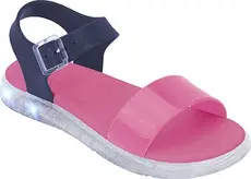 Sandália Infantil Feminina Manu Light Led - Pink/Marinho