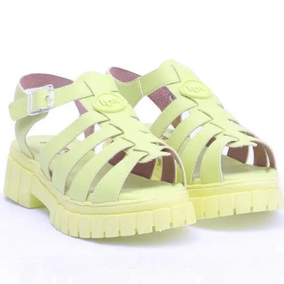Sandália Fisherman Feminina Plataforma Tratorada WorldColors - Verde Neon