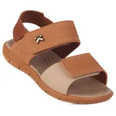 Papete Sandália Infantil Casual Klin Anatômica e Confortável Com Velcro Batizado - Caramelo