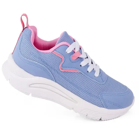 Tênis Infantil Menina Klin Casual Leve Confortável e Moderno - Azul Rosa