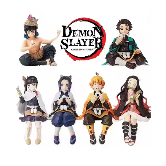 Figura de Ação Demon Slayer - COM CAIXA ORIGINAL - Action Figure Anime Demon Slayer Colecionável 13cm - Tanjiro - Nezuko