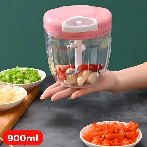 Processador Triturador de Alimentos Grande Manual 3 em 1 Magic Mixer Misturador Espremedor 5 Lâminas